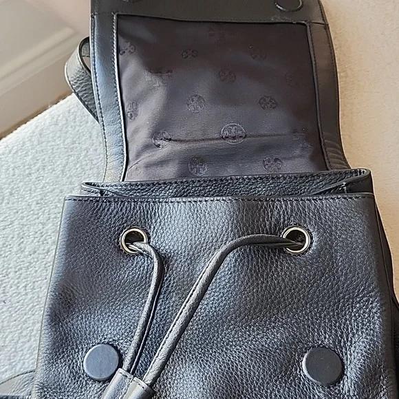 Tory Burch Black Leather Backpack - Picture 5 of 8